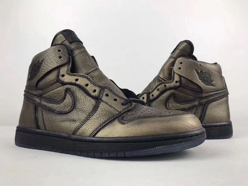 Air Jordan 1 Wings Bronze Black Shoes - Click Image to Close